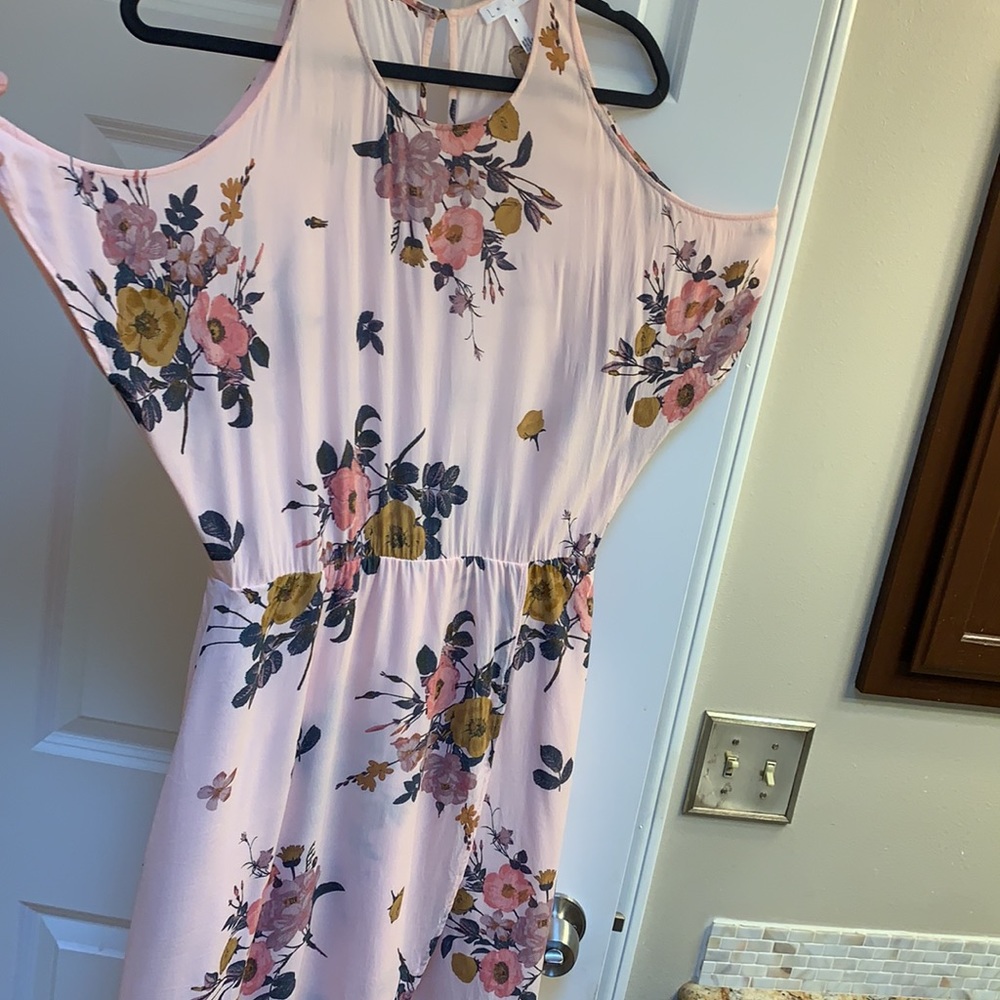 Leith Cold Shoulder Floral Midi